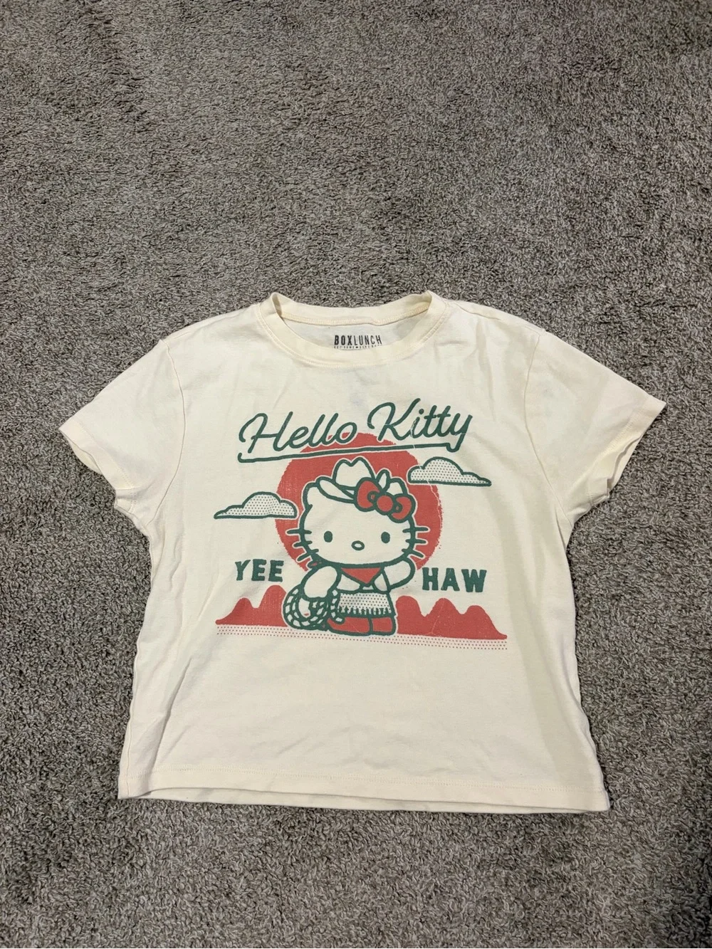 Hello Kitty Box Lunch Yee Haw Shirts Size XL Girls EUC